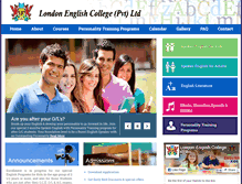 Tablet Screenshot of londonenglishcollege.com